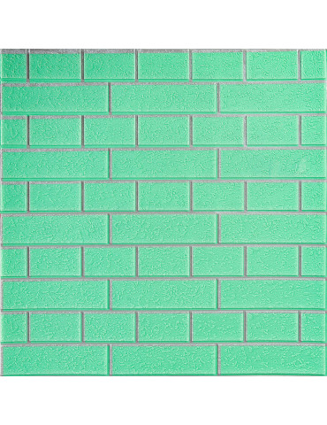 Панель стінова 700х700х5мм Зелена цегла зі сріблом SW-00001803