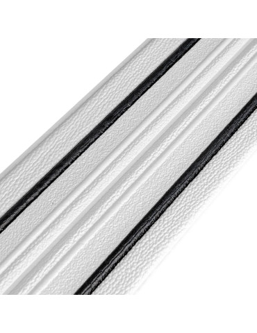 Плінтус РР самоклеючий 2300х140х4мм Білий з чорною смужкою (D) SW-00001810