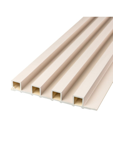 Рейка декоративна WPC стінова 3000х160х23мм Молочний SW-00001858
