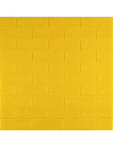 3D панель самоклеюча 700х770х3мм цегла Жовта (010-3) SW-00001894