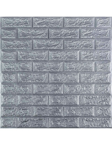 Панель стінова 3D 700х770х2мм Срібло SW-00001908