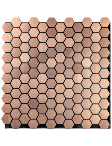 Самоклеюча алюмінієва плитка 300х300х3мм Золоті соти SW-00001924