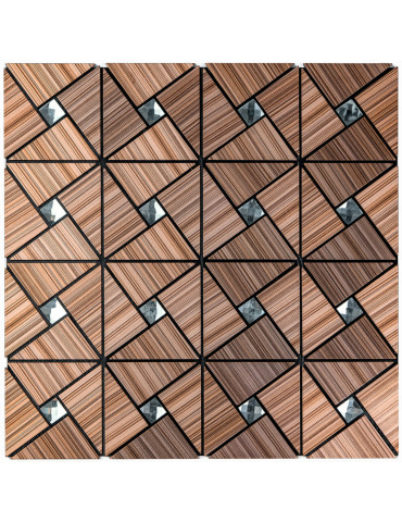 Самоклеюча алюмінієва плитка 300х300х3мм Бронза SW-00001927