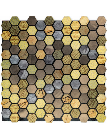 Самоклеюча алюмінієва плитка 300х300х3мм Луска SW-00001931