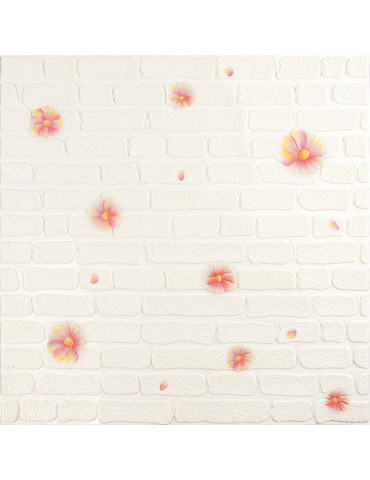 Панель стінова 3D 700х700х4мм Рожеві квіти SW-00001978