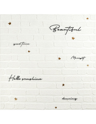 Панель стінова 3D 700х700х4мм Напис із золотом SW-00001979