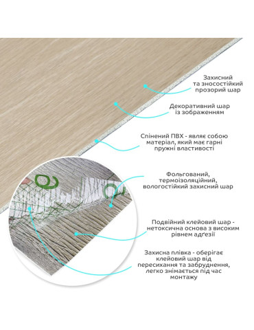 Самоклеюча вініловая плитка в рулоні 600х3000х2мм SW-00002046