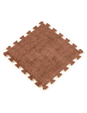 Підлога-пазл плюшевий 30х30х1см Коричневий (D) SW-00002082