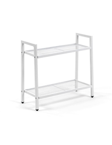 Стелаж-етажерка двоярусний з металу 60х26х60см Білий SW-00002102
