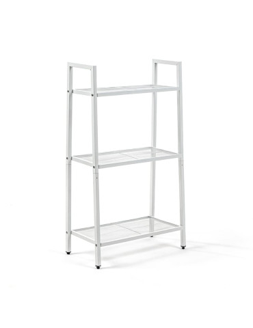 Стелаж-етажерка триярусний з металу 60х33х110см Білий SW-00002103
