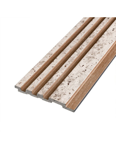 Рейка декоративна PS 2900х120х11мм Світлий мармур із золотими вкрапленнями 2900х120х11мм SW-00002141-