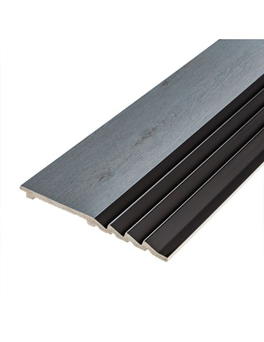 Рейка декоративна PS 2900х160х11мм Сіре дерево з чорним SW-00002149-