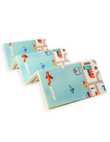 Дитячий складаний розвиваючий термокилимок 200х150х0.6см "Дорога | Ліс" (235) SW-00000155