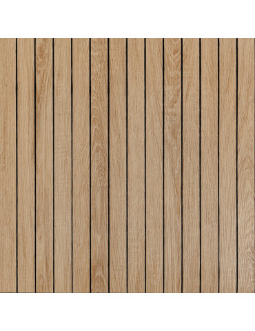 Покриття вінілове самоклеюче 3D рейки 600х600х2,8мм Світлий мигдаль SW-00002204