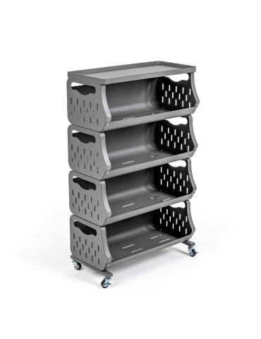 Стелаж універсальний для зберігання чотириярусний 60х30х77см SW-00002260