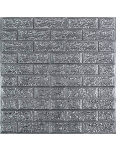 R017-2-20 Панель стінова у рулоні 3D 700х19600х2мм Срібло SW-00002278