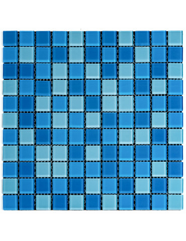 Мозаїка з декоративного скла 298х298х4,5мм Блакитна SW-00002354