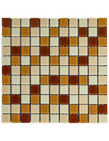 Мозаїка з декоративного скла 298х298х4,5мм Коричнева SW-00002363