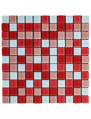 Мозаїка з декоративного скла 298х298х4,5мм Червона SW-00002367