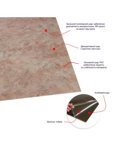 Самоклеюча LVT плитка 457х457х1.5мм (D) SW-00002457