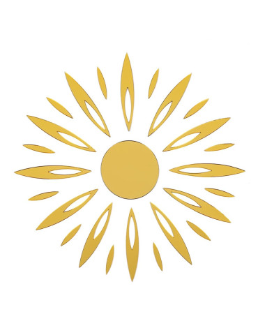 Дзеркальний декор акриловий самоклеючий золото, 25шт (D) SW-00002522