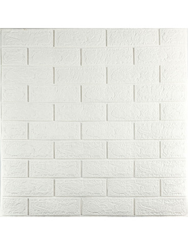 3D панель самоклеюча 700х770х3мм цегла Біла (001-3) SW-00000174