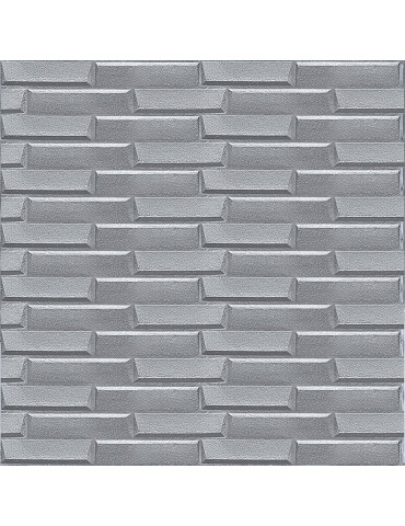 3D панель самоклеюча кладка 770х700х5мм Срібло (034) SW-00000217