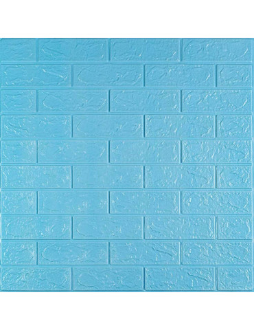 3D панель самоклеюча цегла Блакитна 700х770х3мм (005-3) SW-00000232