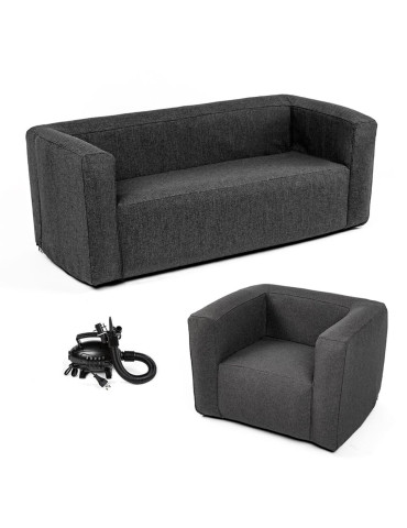 Комплект надувних меблів диван і крісло Сірий SW-00002658