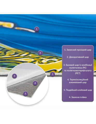 Самоклеюча стінова PET плитка в рулоні 1200х3000х2мм SW-00002664