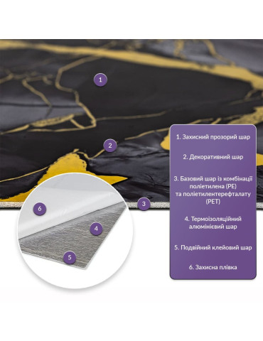 Самоклеюча стінова PET плитка в рулоні 1200х3000х2мм SW-00002670