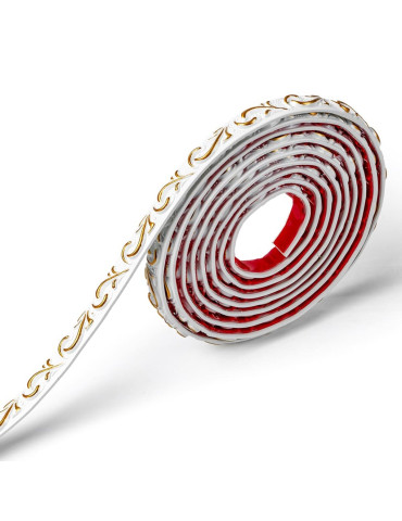 Молдинг 4950х20х7 мм Білий із золотом SW-00002678