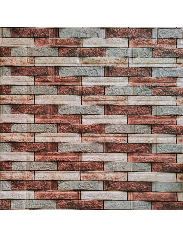 Декоративна 3D панель 700х770х3мм Коричнева цегла піщаник (340) SW-00000531