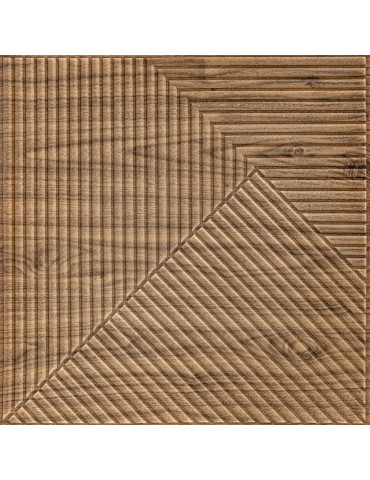 Самоклеюча декоративна 3D панель 500х500х5мм Бамбук темний Дуб SW-00002886