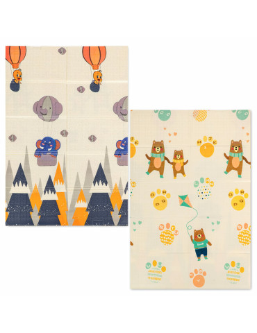 Дитячий складний термокилимок 117см х 177см х 8мм Повітряні кульки - Ведмедики (301) SW-00003031