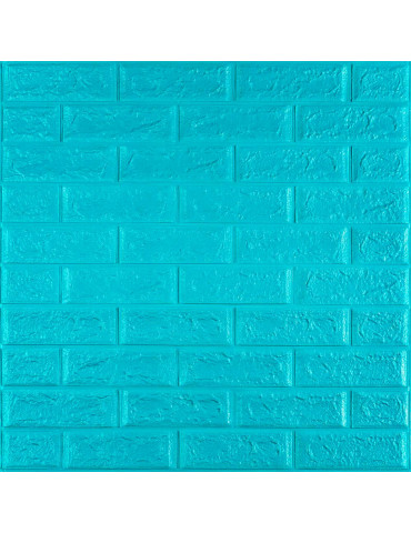 3D панель самоклеюча 700х770х5мм цегла Бірюза (002-5) SW-00000084