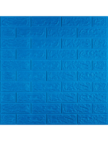 3D панель самоклеюча 700х770х5мм цегла Синій (003-5) SW-00000154