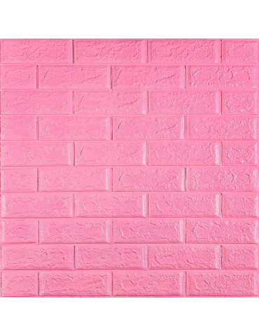 3D панель самоклеюча 700х770х5мм цегла Рожевий (004-5) SW-00000143