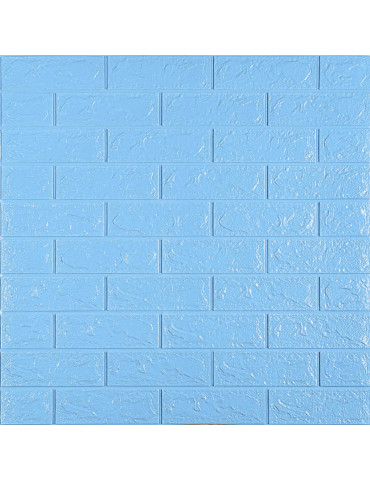 3D панель самоклеюча 700х770х5мм цегла Блакитна (005-5) SW-00000297