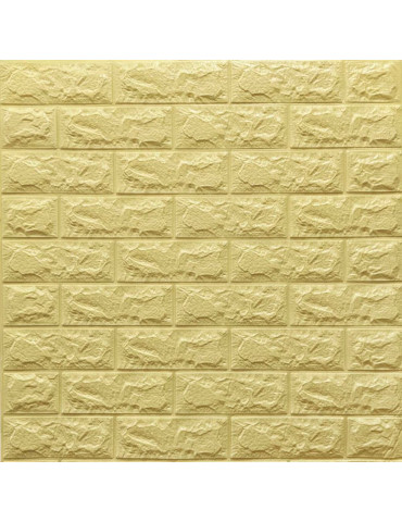 3D панель самоклеюча 700x770x7мм цегла Жовто-пісочна (009-7) SW-00000046