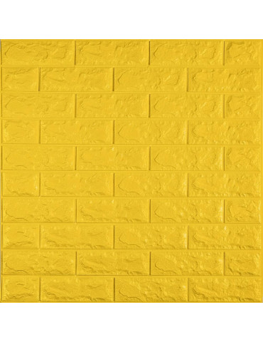 3D панель самоклеюча 700х770х7мм цегла Жовтий (010-7) SW-00000049