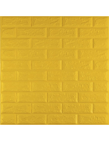 3D панель самоклеюча 700х770х5мм цегла Жовтий (010-5) SW-00000146