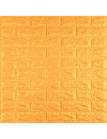 3D панель самоклеюча 700х770х7мм цегла Золотий (011-7) SW-00000052