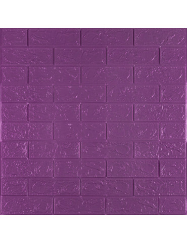 3D панель самоклеюча 700х770х3мм цегла Фіолетова (016-3) SW-000003248