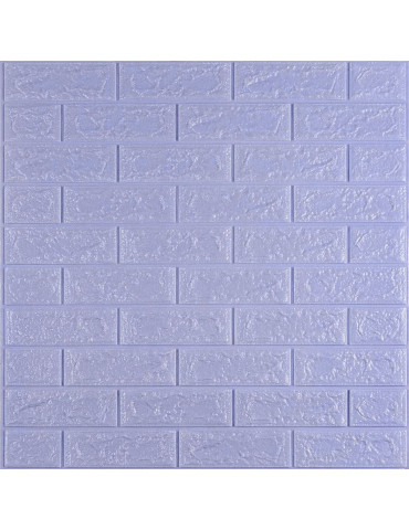 3D панель самоклеюча 700х770х5мм цегла світло - фіолетова (015-5) SW-00000083