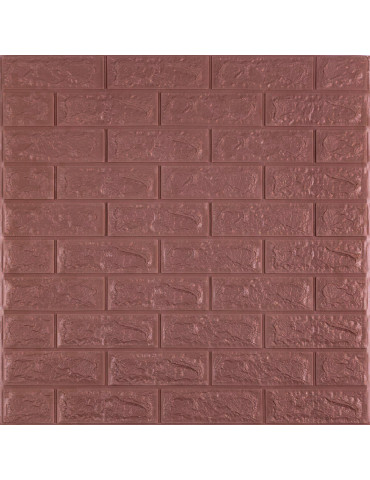 3D панель самоклеюча 700х770х7мм цегла Баклажан-кава (018-7) SW-00000045