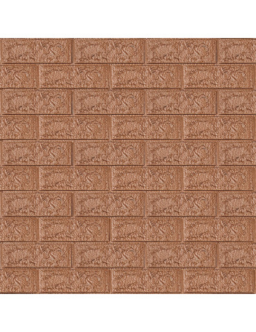 3D панель самоклеюча 700х770х5мм цегла Коричневий (020-5) SW-00000237