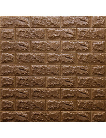 3D панель самоклеюча 700х770х7мм цегла Коричнева (020-7) SW-00000053