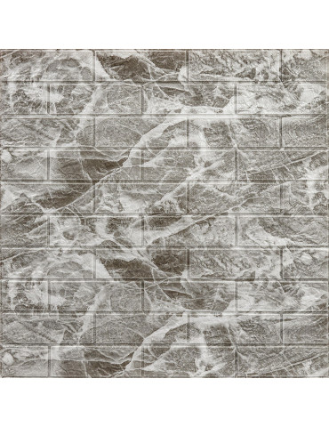 Декоративна 3D панель самоклейка 700х770х5мм Чорний мармур (цегла) (061-5) SW-00000036