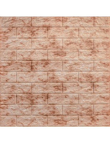 Декоративна 3D панель самоклейка 700х770х5мм Мармур червоний (цегла) (063) SW-00000035